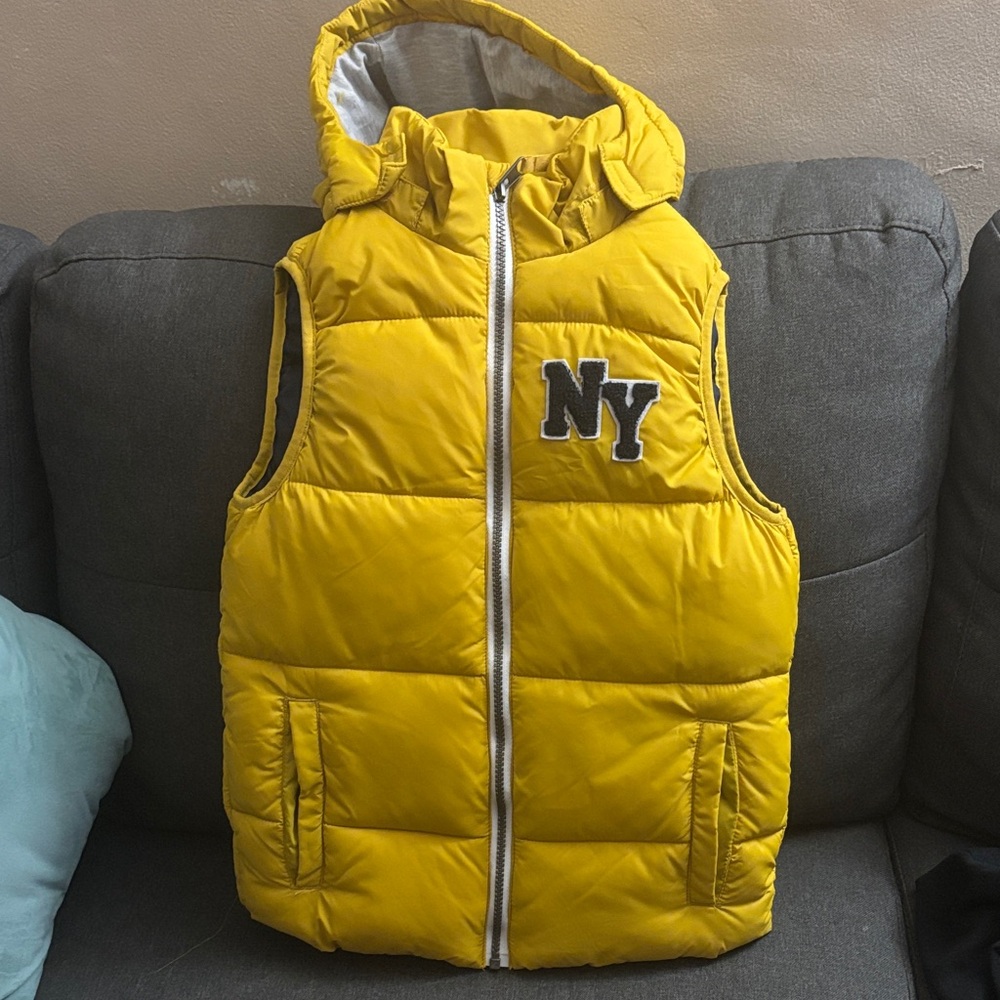 Zara Yellow Kids Vest with Hood